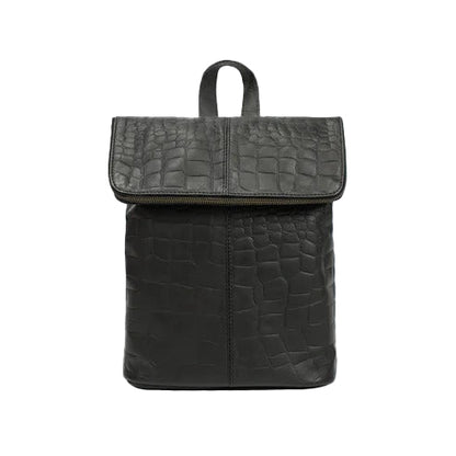 Bravo Bros Men’s Black Leather Backpack – Stylish, Classic & Durable
