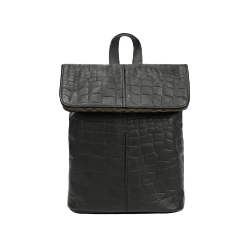 Bravo Bros Men’s Black Leather Backpack – Stylish, Classic & Durable