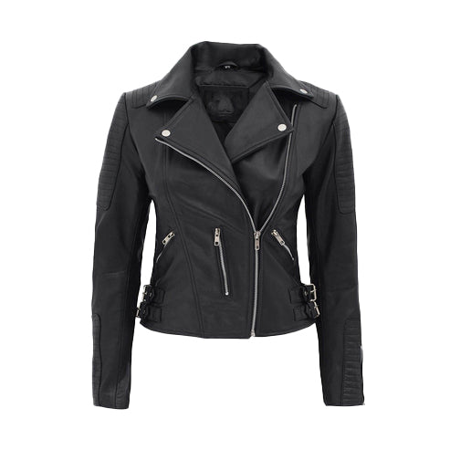 Bravo Bros Nikki Roumel Black Women’s Leather Biker Jacket