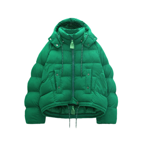 Women’s Simple Green Puffer Jacket – Lightweight, Warm & Everyday Ready