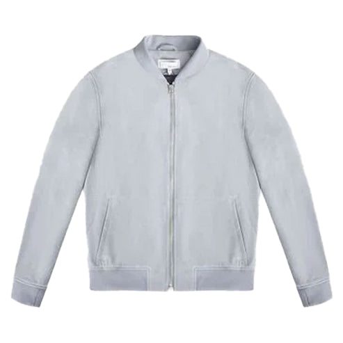 Men’s Suede Bomber Jacket – Genuine Leather Classic