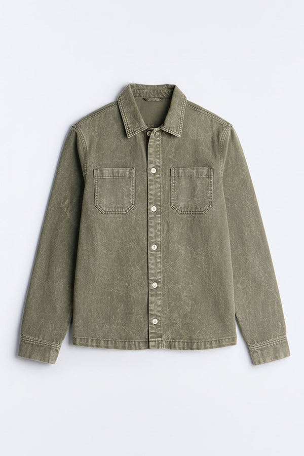 Lexington Washed Button-Up Shirt – Green