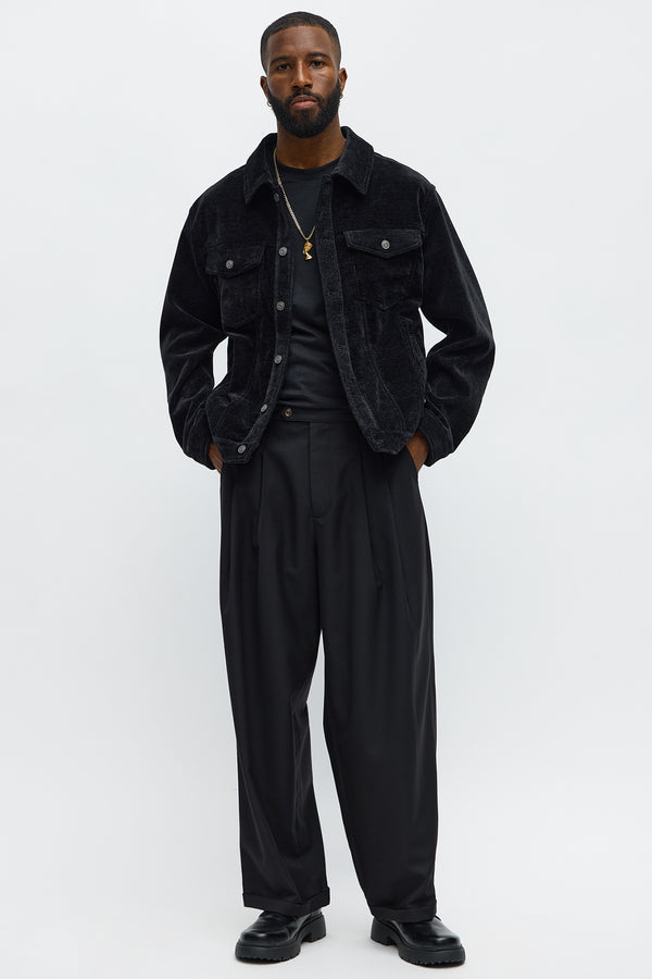 Textured Heathered Velvet Trucker Jacket