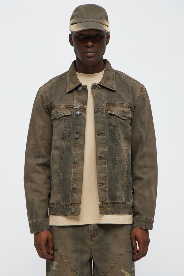Worn Wild Distressed Trucker Jacket