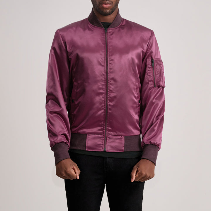 Quinton Maroon MA-1 Bomber Jacket