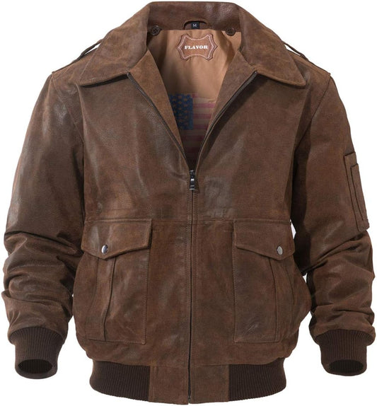 Women’s Aviator Leather Jacket – Cozy & Stylish by Bravo Bros