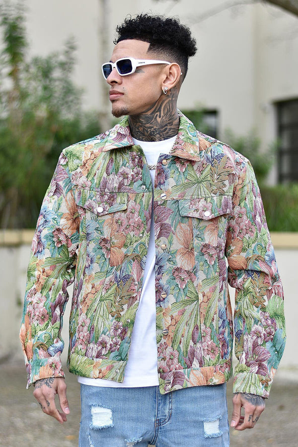 Vintage Tapestry Trucker Jacket