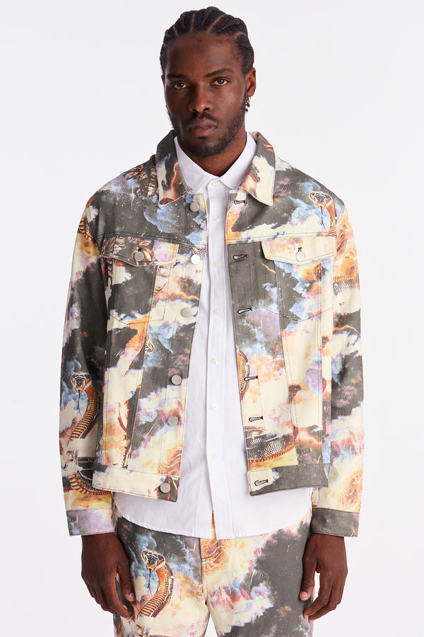 Printed Guardian Trucker Jacket