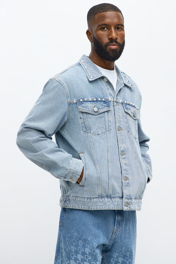 Not the Bad Guy Studded Trucker Jacket