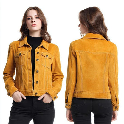 Bravo Bros Women’s Vintage Western Suede Leather Jacket
