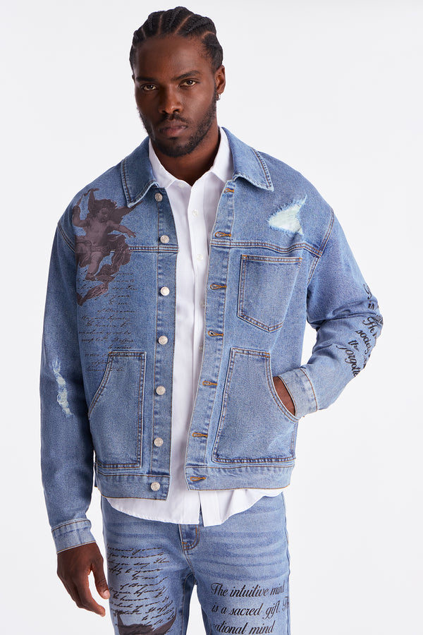 Scripted Streets Denim Trucker Jacket