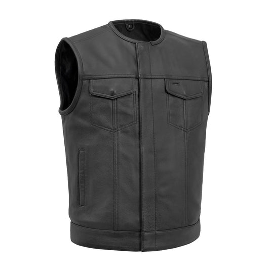 No Rival Men’s Motorcycle Leather Vest
