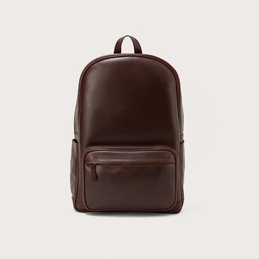Philos Vintage Brown Leather Backpack – Classic Travel & Work Style
