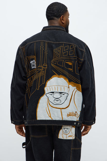 Southpole Contrast Stitch Trucker Jacket