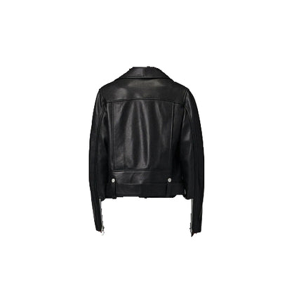 Bravo Bros Women’s Black Sheepskin Leather Biker Jacket