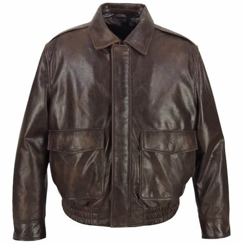 A2 Flight Aviator Military Bomber Leather Jacket