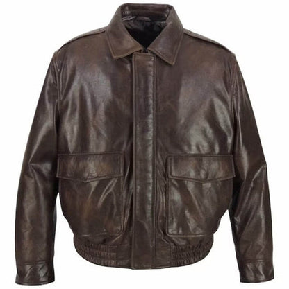 A2 Flight Aviator Military Bomber Leather Jacket