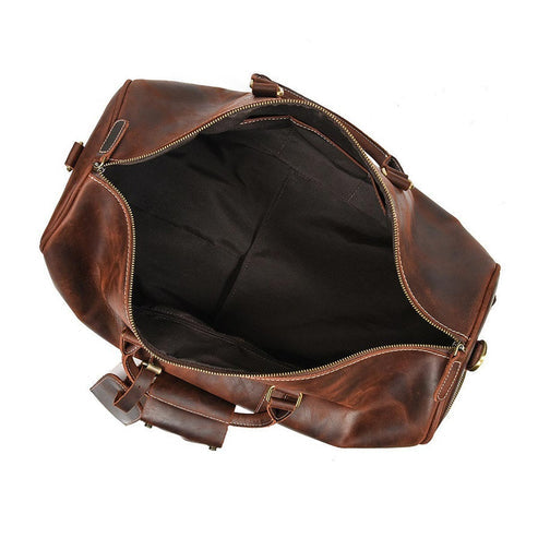 Bravo Bros Wanderlust Crazy Horse Leather Duffle Bag – Rugged & Elegant Travel Companion