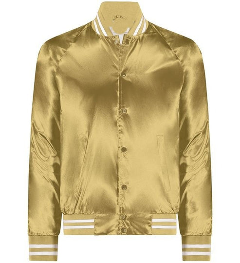 Men’s Golden Luxe Satin Bomber Jacket