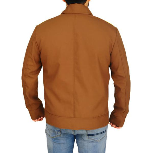 Bravo Bros Men’s Stylish Brown Cotton Jacket