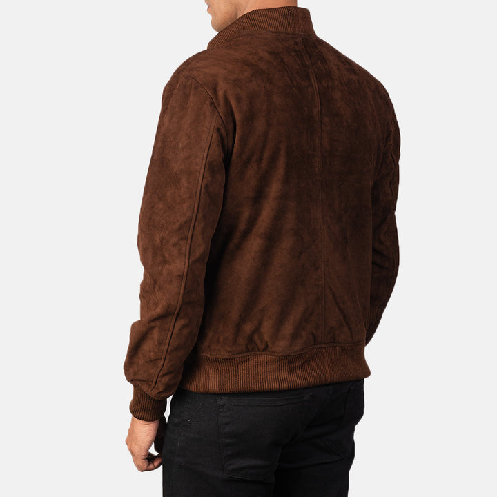 Shane Mocha Suede Bomber Jacket – Modern Luxury Outerwear