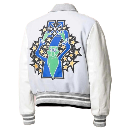 Off-White Bomber Varsity Jacket – Classic & Trendy