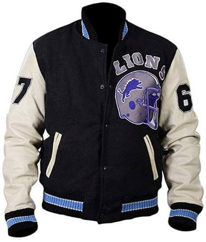 Beverly Hills Cop Axel Foley Detroit Lions Letterman Biker Jacket – Premium Leather