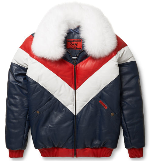 Premium V-Bomber Leather Jacket – Classic & Stylish