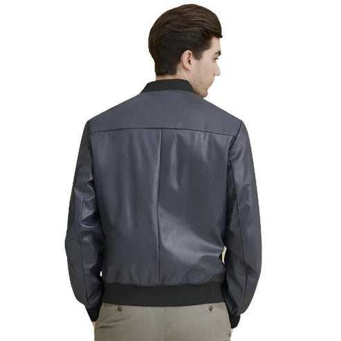 Bravo Bros Men’s Classic Leather Bomber Jacket