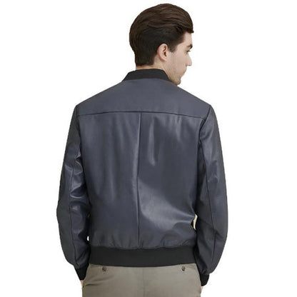 Bravo Bros Men’s Classic Leather Bomber Jacket