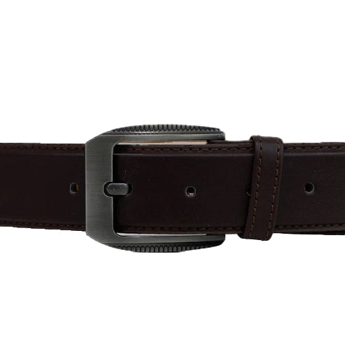 Bravo Bros Men’s Coffee Leather Belt – Thread-Edged & Premium