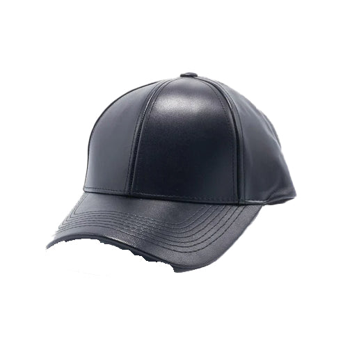 Bravo Bros Men’s Handmade Black Sheepskin Leather Baseball Cap – Premium & Stylish