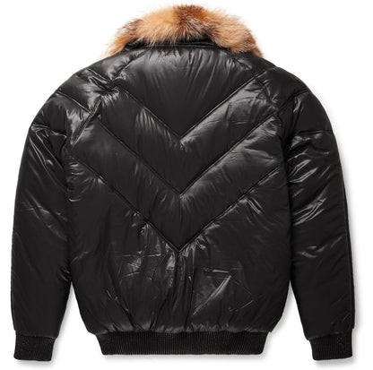 Premium Black Nylon V-Bomber Jacket – Lightweight & Stylish