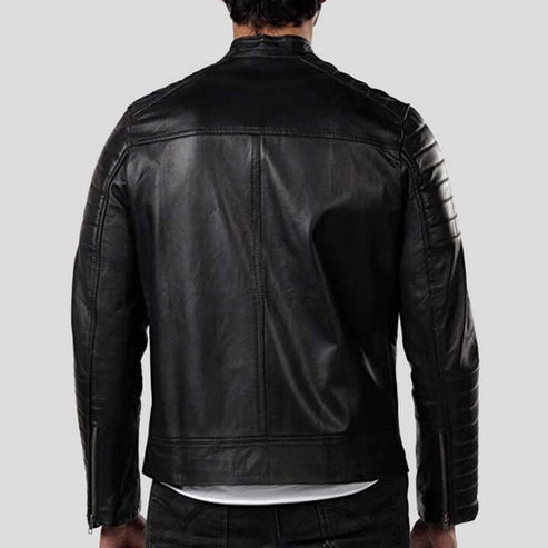 Bravo Bros Elon Men’s Black Motorcycle Leather Jacket