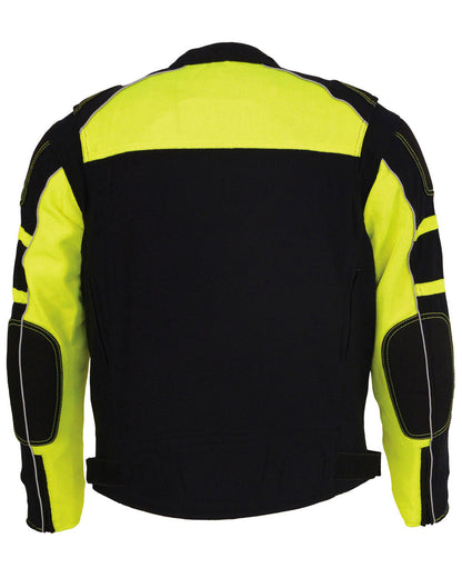 Men’s Mesh Racing Jacket with Removable Rain Liner – All-Weather Biker Jacket