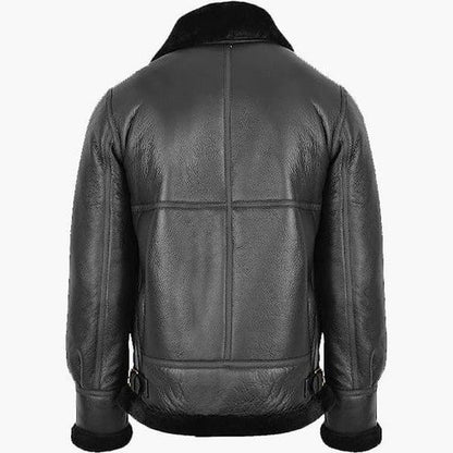 Aviator Shearling Men’s Sheepskin B3 Bomber Jacket