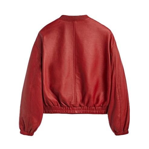 Women's Aviator Sheepskin Leather Bomber Jacket