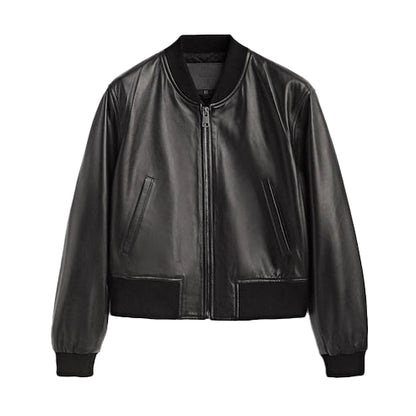 Women’s RAF Aviator Shearling Bomber Jacket – Genuine Leather