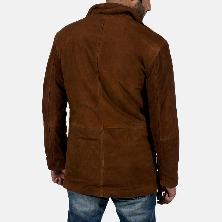 Bravo Bros Sheriff Men’s Brown Suede Jacket – Western Classic Edition