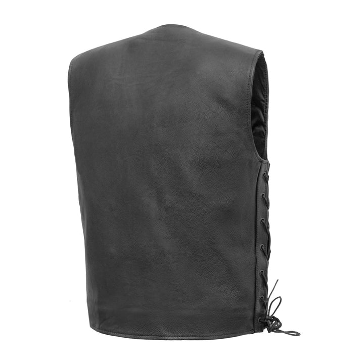 Gambler Men’s Classic Motorcycle Leather Vest
