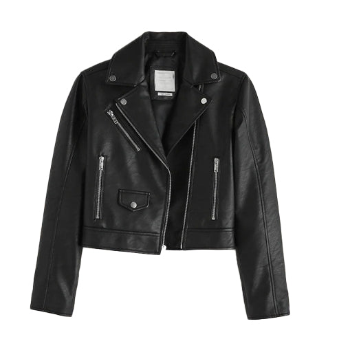 Women’s Black Sheepskin Biker Leather Jacket – Luxe & Durable by Bravo Bros