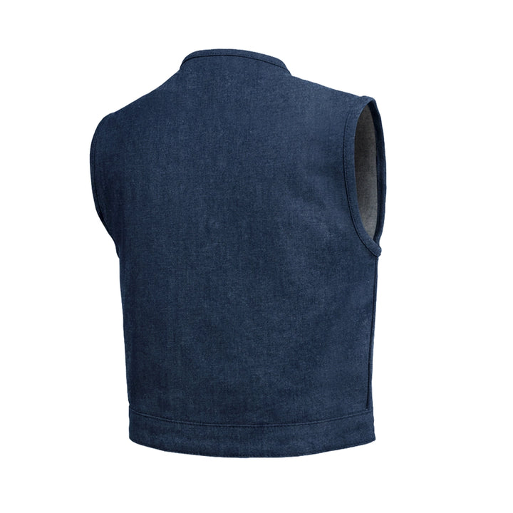Lowside Men’s Blue Motorcycle Denim Vest
