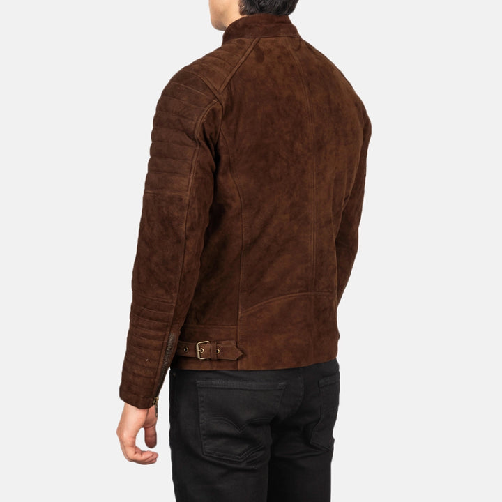 Bravo Bros. Damian Mocha Suede Biker Jacket – Modern Luxury Moto Style