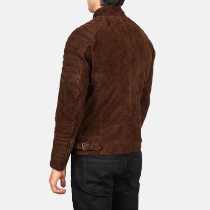 Bravo Bros. Damian Mocha Suede Biker Jacket – Modern Luxury Moto Style