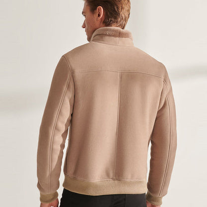 Men’s B3 Sheepskin Shearling Aviator Bomber Jacket – Iconic Flight Style by Bravo Bros