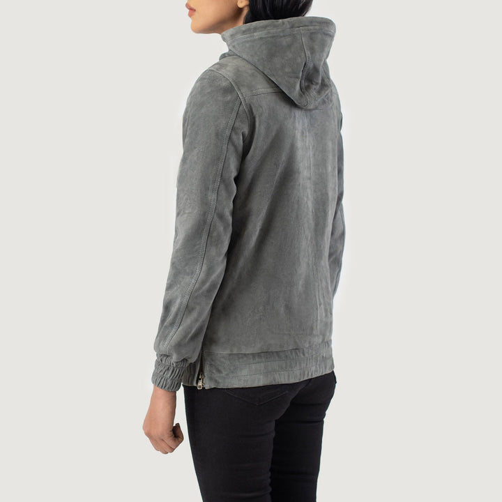 Bravo Bros. Zest Grey Hooded Suede Pullover Jacket – Modern Urban Comfort