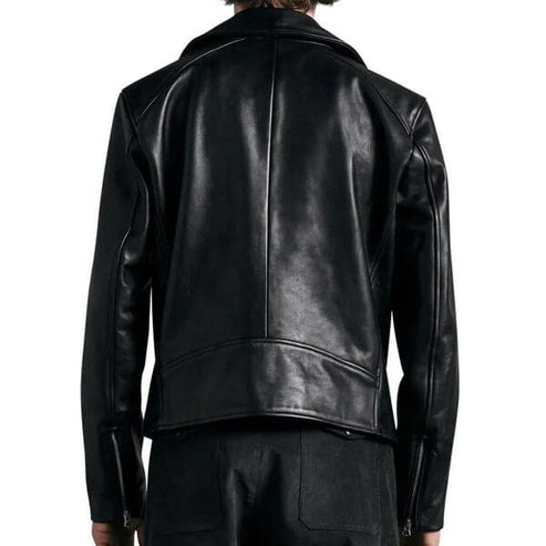 Bravo Bros Men’s Black Leather Biker Motorcycle Jacket