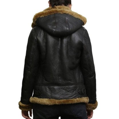 Women’s B3 Aviator Shearling Hooded Jacket – WW2 Flying Style