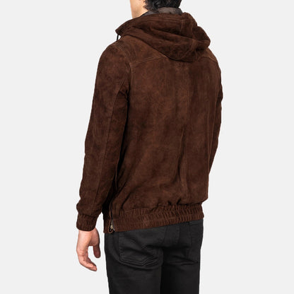 Bravo Bros. Kenton Hooded Mocha Suede Pullover Jacket – Urban Luxury Comfort