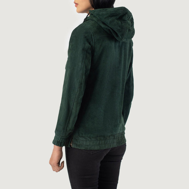 Bravo Bros. Zest Green Hooded Suede Pullover Jacket – Urban Luxury Comfort